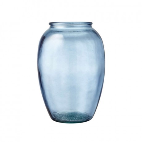 Bitz Bitz Kusintha - Glas blue Vase h: 25 cm / d: 11 cm Bitz Kusintha - Стеклянная синяя ваза В: 25 см / Г: 11 см