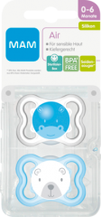MAM Соска Air Силикон	 0-6 Месяц	ы для Jungen inklusive sterilisier-Transportbox, 2 шт
