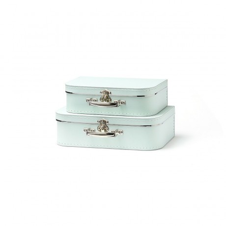 Kids Concept Kinderkoffer 2er-Set mint Spielkoffer Набор детских чемоданов из 2 игрушечных чемоданов мятного цвета