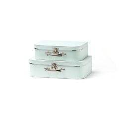 Kids Concept Kinderkoffer 2er-Set mint Spielkoffer Набор детских чемоданов из 2 игрушечных чемоданов мятного цвета