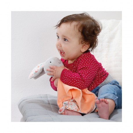 Fehn Schmusetuch Hase Deluxe mit Schnullerhalter Одеяло кролик делюкс с держателем для соски