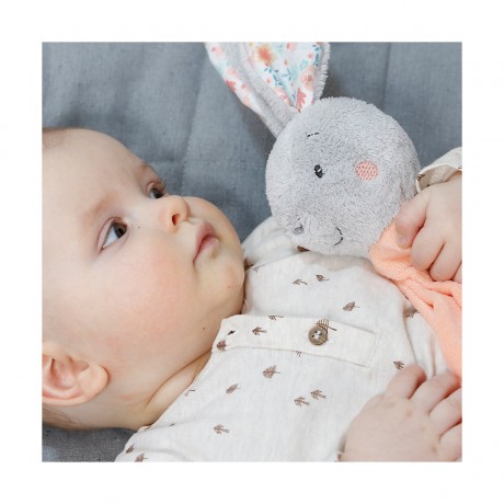 Fehn Schmusetuch Hase Deluxe mit Schnullerhalter Одеяло кролик делюкс с держателем для соски