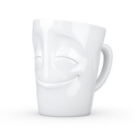 Fiftyeight Products TV Tassen Henkeltasse weiss vergnugt 0,35 l Чашки TV кружка с ручкой белая веселая 0,35 л