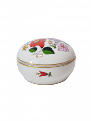 Шкатулка винтажная Kalocsa Hungary / Floral Folk с ярким цветочным декором, ручная роспись, фарфор, Венгрия, 1950-60гг.