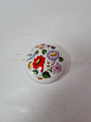 Шкатулка винтажная Kalocsa Hungary / Floral Folk с ярким цветочным декором, ручная роспись, фарфор, Венгрия, 1950-60гг.