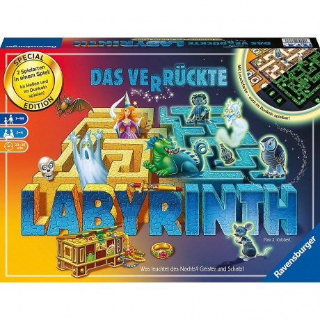 Ravensburger Das verruckte Labyrinth Glow in the Dark Сумасшедший лабиринт светится в темноте