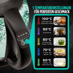 ROSMARINO ROSMARINO Wasserkocher Wasserkocher, Teekocher 5 Temperatureinstellungen 7 Tassen (1,7 l), 2200,00 W  ROSMARINO чайник чайник, заварник 5 температурных режимов 7 чашек (1,7 л), 2200,00 Вт