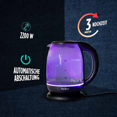 ROSMARINO ROSMARINO Wasserkocher Wasserkocher, Teekocher 5 Temperatureinstellungen 7 Tassen (1,7 l), 2200,00 W  ROSMARINO чайник чайник, заварник 5 температурных режимов 7 чашек (1,7 л), 2200,00 Вт