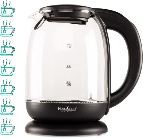 ROSMARINO ROSMARINO Wasserkocher Wasserkocher, Teekocher 5 Temperatureinstellungen 7 Tassen (1,7 l), 2200,00 W  ROSMARINO чайник чайник, заварник 5 температурных режимов 7 чашек (1,7 л), 2200,00 Вт