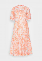 Tommy Hilfiger VOILE MIDI FLARE DRESS Day dress pineapple island/sunset peach ПЛАТЬЕ МИДИ VOILE Повседневное платье ананасовый остров/персиковый закат