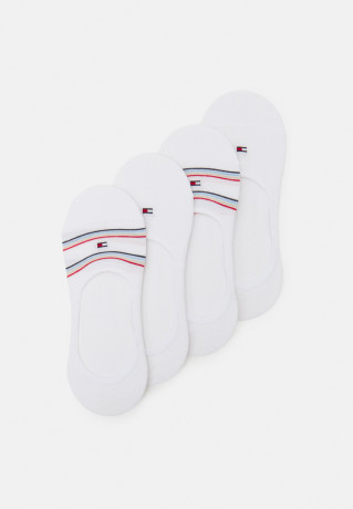Tommy Hilfiger WOMEN FOOTIE COASTAL STRIPE 4 PACK Trainer socks white/multicolor WOMEN FOOTIE COASTAL STRIPE 4 PACK Спортивные носки белый/многоцветный