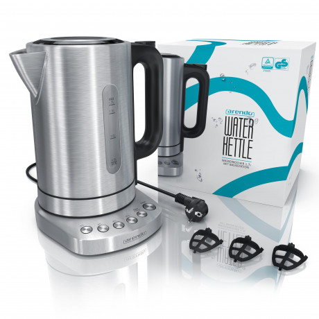 Arendo Arendo Wasserkocher, 1,7 l, 3000 W, Edelstahl, Schnellkoch, einstellbare Temperatur, Warmhaltefunktion  Чайник Arendo, 1,7 л, 3000 Вт, нержавеющая сталь, для быстрого приготовления, с регулируемой температурой и функцией поддержания тепла