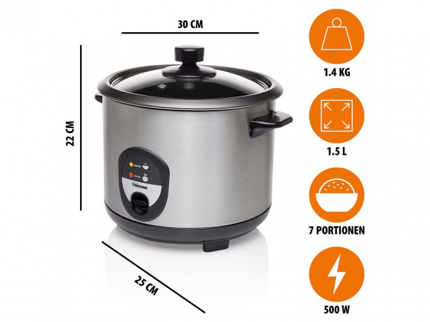 Tristar Tristar Reiskocher Tristar RK-6127 Reiskocher Edelstahl, 500 W  Рисоварка Tristar Рисоварка Tristar RK-6127 нержавеющая сталь, 500 Вт