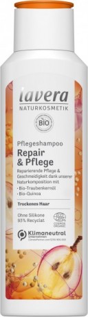 Lavera Shampoo Repair & Pflege, Лавера Шампунь для волос Восстанавливающий с органическим маслом виноградных косточек и киноа, 250 мл