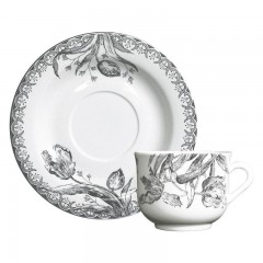 Gien Fayencerie Gien 'Tulipes Noires' Kaffee-/Tee-Untertasse 15 cm Gien "Tulipes Noires" Блюдце для чая/кофе,15 см