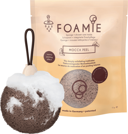 Foamie Schwamm mit Duschpflege Mocca Peal Губка для ванной Кофе Мокка, 1 шт.