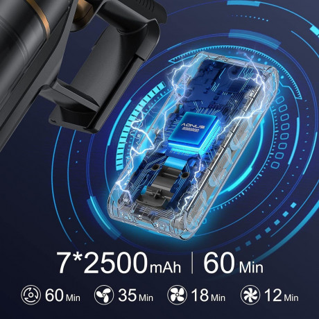 aonus aonus Akku-Hand-und Stielstaubsauger, 500,00 W, Beutellos, 33000Pa 500W Staubsauger Kabellos Starke Saugsleistung, bis zu 60 Min  Беспроводной руной пылесос aonus, 500,00 Вт, без мешка, 33000 Па, беспроводной пылесос 500 Вт, сильная мощность всасыва