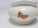 Вазочка с крышкой Aynsley, английский костяной фарфор "Цветы и бабочки", 7 x 5,5 x 6 см, Англия, 1960-70гг.