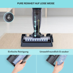 Klarstein Klarstein Akku-Hand-und Stielstaubsauger Caswell Plus, 150 W, beutellos, Nass Trocken Sauger Akku Kabellos Beutellos LED 150  Беспроводной ручной и стержневой пылесос Klarstein Caswell Plus, 150 Вт, без мешка, пылесос для влажной и сухой уборки,