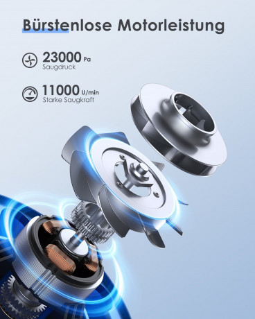 oyajia oyajia Akku-Hand-und Stielstaubsauger 6in1 Kabellos 23Kpa Akkusauger mit Anti-Tangle-Rollenburste, 225,00 W, beutellos, 45 Min. Laufzeit fur Hartboden, Teppich, Tierhaare  Беспроводной ручной и стержневой пылесос oyajia Беспроводной беспроводной пы