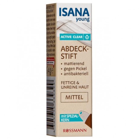 ISANA Young Active Clear Abdeckstift Укрыватель mittel средний 4 г