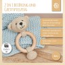 bieco Greifling Holz Natur Baby Beissring Gehakelt Rassel O 8cm Greifring Zahnungshilfe Greiflinge Игрушка-клатч из натурального дерева