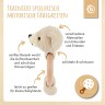 bieco Greifling Holz Natur Baby Beissring Gehakelt Rassel O 8cm Greifring Zahnungshilfe Greiflinge Игрушка-клатч из натурального дерева