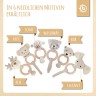 bieco Greifling Holz Natur Baby Beissring Gehakelt Rassel O 8cm Greifring Zahnungshilfe Greiflinge Игрушка-клатч из натурального дерева