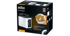 Braun Braun PurEase Toaster HT 3010 weiss, 1.000 Watt, fur 2 Scheiben Toast  weiss Braun PurEase Toaster HT 3010 белый, 1000 Вт, на 2 ломтика тостов