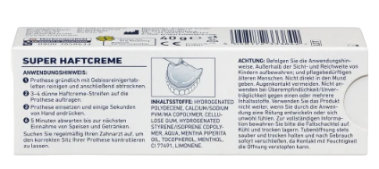 Dontodent Haftcreme extra stark, Донтодент крем для фиксации зубных протезов, 40г