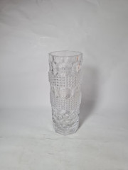 Ваза винтажная Bohemia с объемным декором, стекло, 26 см, Чехословакия, 1960-70гг.