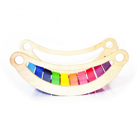 Woodwork for Kids 4 in 1 Kletterbogen Bogenwippe mit Rutsch- und Kletterbrett nach Pikler Art Арочные качели 4 в 1 с горкой и доской для скалолазания в стиле Пиклера