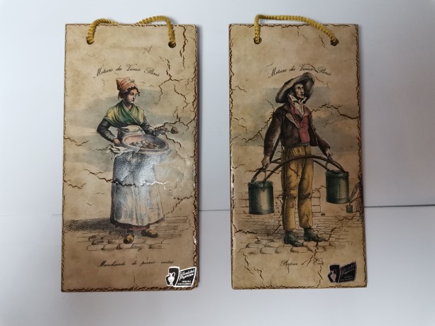 Silberdistel fayence, Силбердистел Декоративное фаянсовое подвесное панно-хромолитография "Водонос", Германия 1965г.