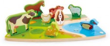 HAPE Steckpuzzle Bauernhoftiere Животные фермы головоломки