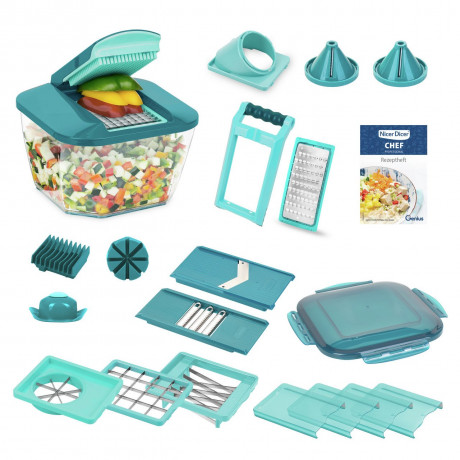 Genius Genius Nicer Dicer 23-tlg. CHEF PROFESSIONAL edelstahl Genius Nicer Dicer 23 шт. ШЕФ ПРОФЕССИОНАЛ