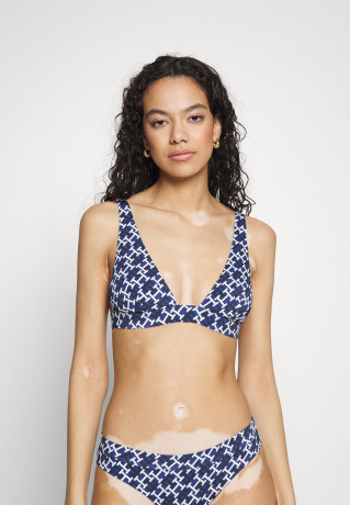 Tommy Hilfiger FIXED  Bikini top  navy white  navy white FIXED Верх бикини темно-белый темно-белый