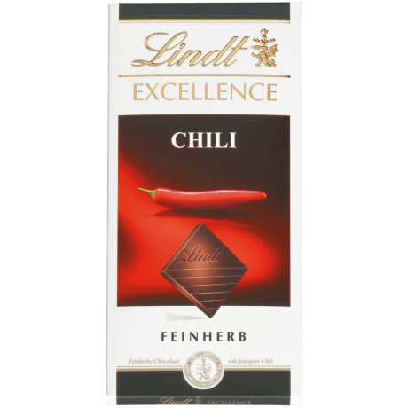 Lindt Excellence Chili feinherb Темный шоколад с перцем чили 100г