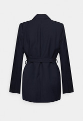 Tommy Hilfiger BELTED Short coat marine ПОЯС Короткое пальто морской