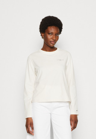 Tommy Hilfiger MINI LOGO Long sleeved top weathered white MINI LOGO Топ с длинными рукавами выветрившийся белый