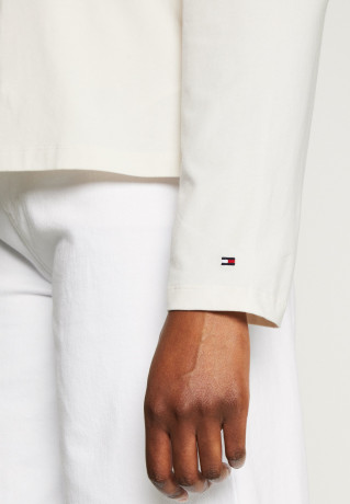 Tommy Hilfiger MINI LOGO Long sleeved top weathered white MINI LOGO Топ с длинными рукавами выветрившийся белый