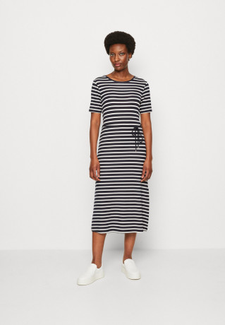 Tommy Hilfiger STRIPE MIDI Jersey dress desert sky/white ПОЛОСКА МИДИ Платье из джерси небо пустыни/белый