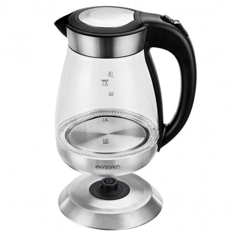 Deuba Deuba Wasserkocher, 1.7 l, 2200 W, LED Kabellos Glas Edelstahl Kuche Teekocher Kalkfilter BPA Frei  Чайник Deuba, 1,7 л, 2200 Вт, светодиодный, беспроводной, стекло, кухонный чайник из нержавеющей стали, фильтр от накипи, без BPA